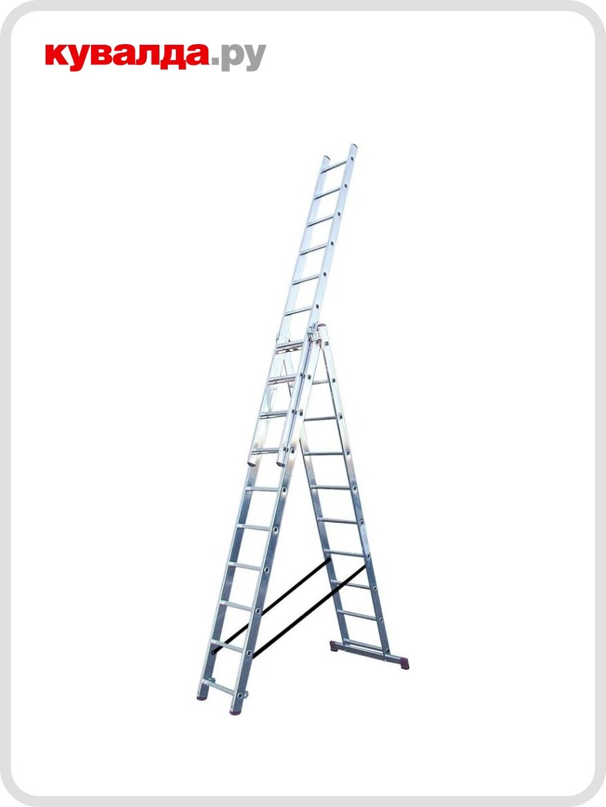 Лестница-стремянка трехсекционная KRAUSE CORDA 3х10 с дополнительной функцией
