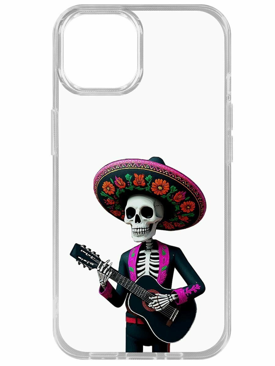 Чехол-накладка Krutoff Clear Case Марьячос для iPhone 14, с рисунком, силикон