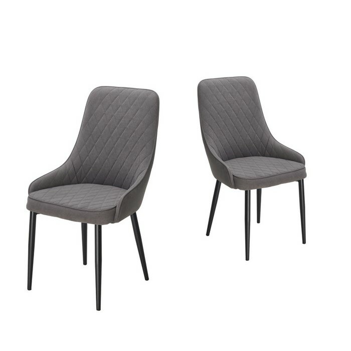 Комплект из 2-х стульев турин 360 град, Темно-серый/ черный каркас