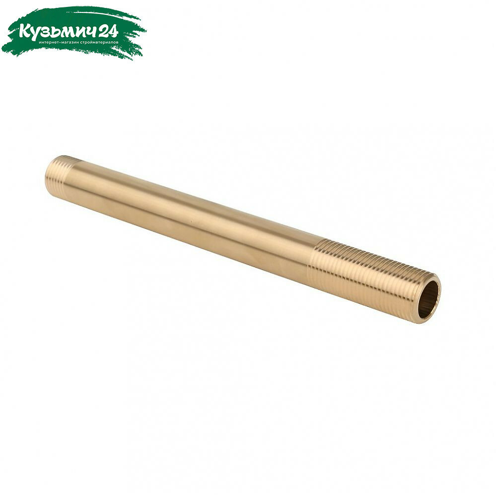 Сгон резьбовой Gappo 3/4"-3/4", НР-НР, L 250 мм G1223.05250, прямой, латунь