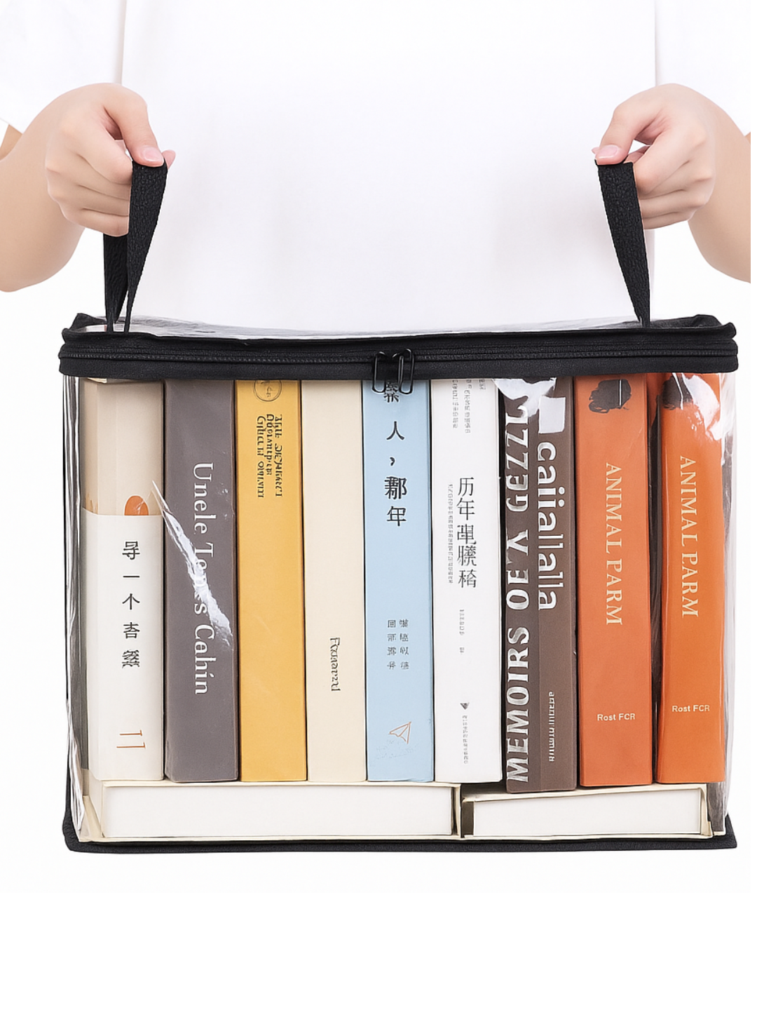 Прозрачная сумка для хранения, универсальный органайзер для книг, одежды и вещей