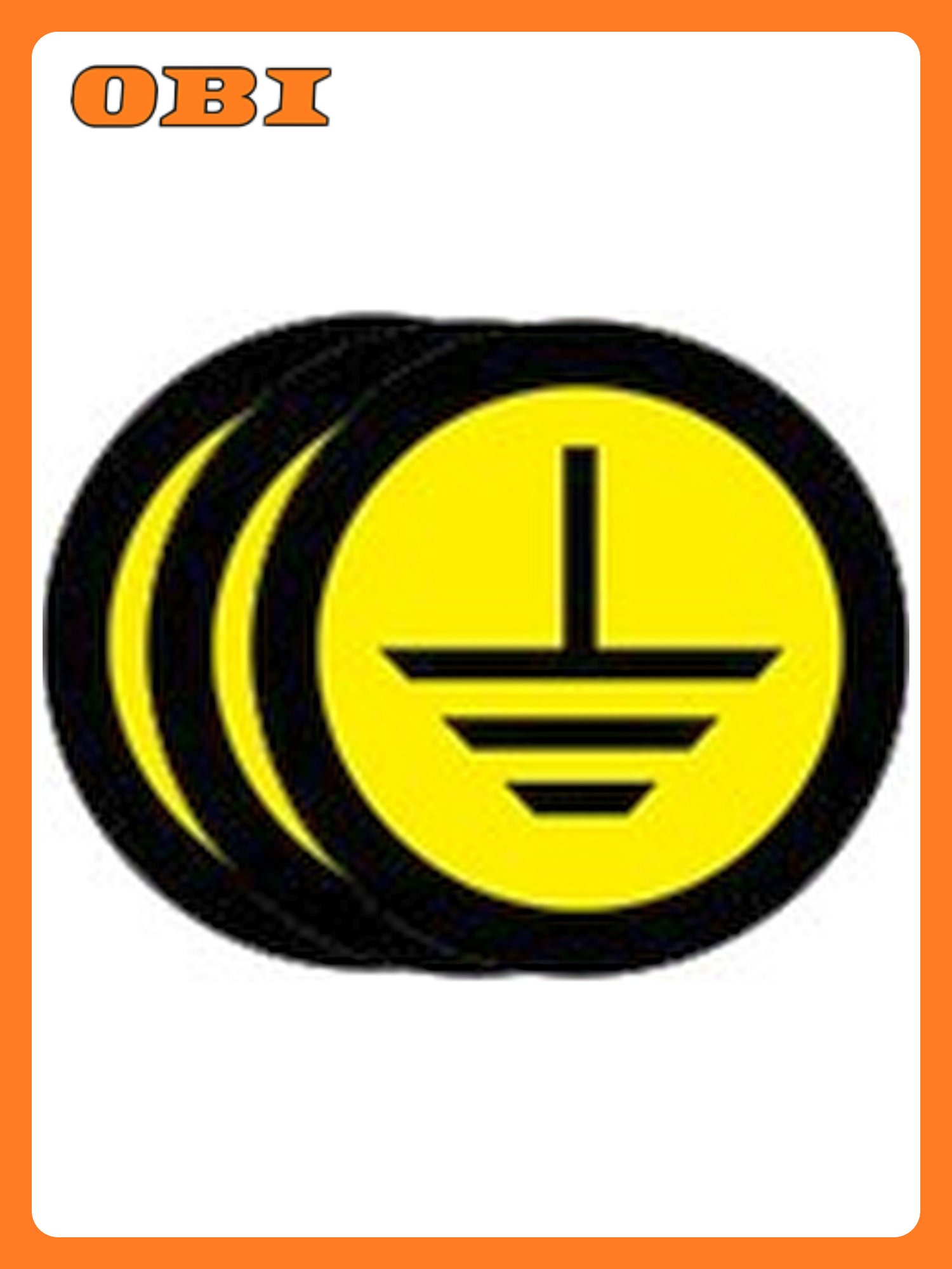 Наклейка информационная REXXON Заземление 8х8х8 см