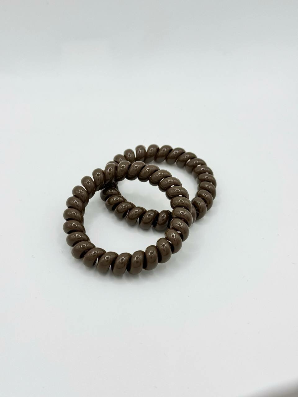 Коричневы Резинка для волос (спиральная) Спиральная резинка для волос: комфорт и стиль