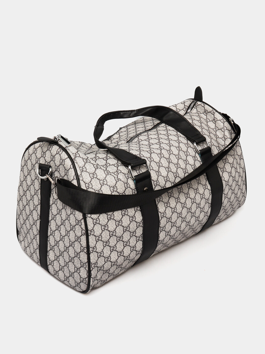 Сумка дорожная , 19 л, 21х26х45 см, ручная кладь, серебристый — фото 1