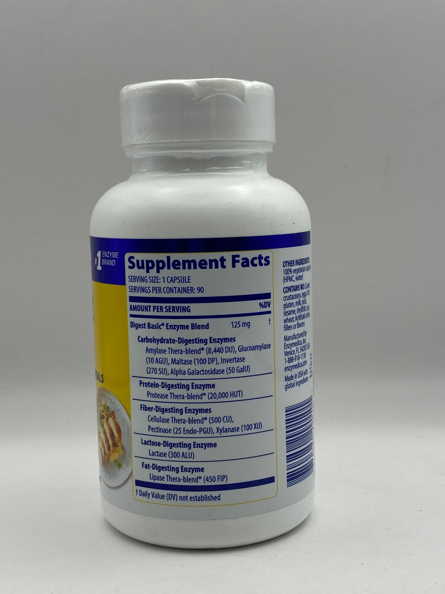 БАД Enzymedica "Digest Basic", для пищеварения, капсулы, 90 шт — фото 1