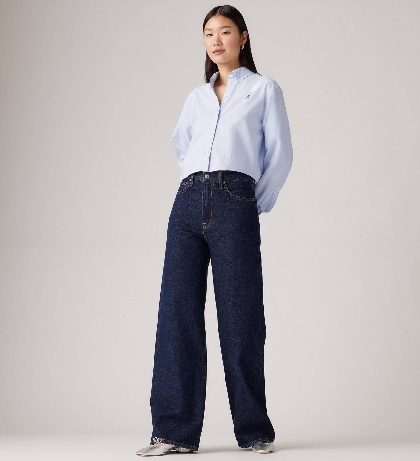 Джинсы широкие Levi's Ribcage Wide-Leg, размер 29/32 JEAN, синий — фото 1