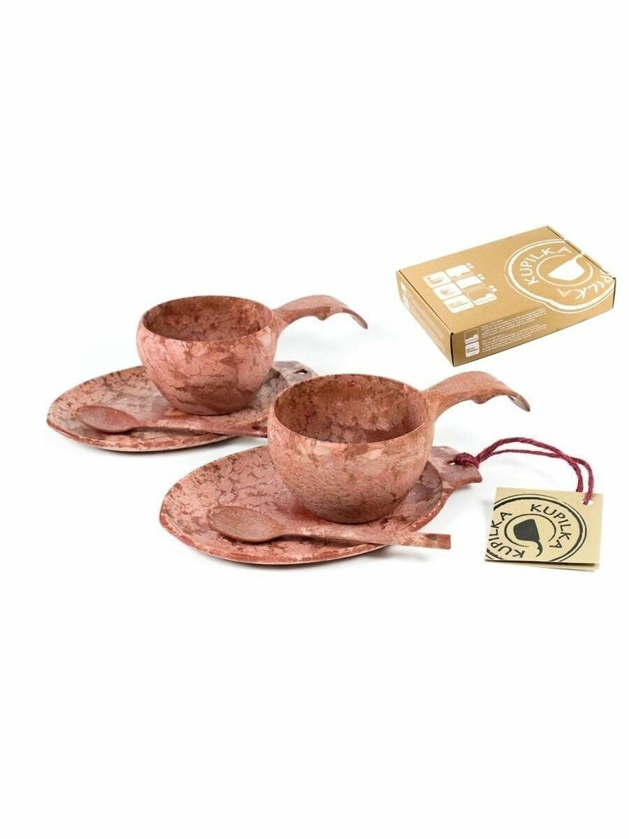 Финский чайный набор Kupilka Slow Down на 2 персоны, цвет: Cranberry