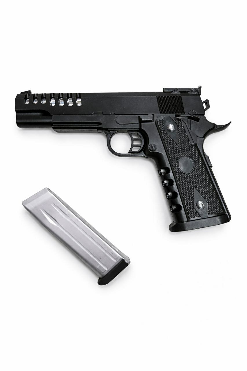 Пистолет железный оружие игрушечная с пульками 6мм для детей и взросли