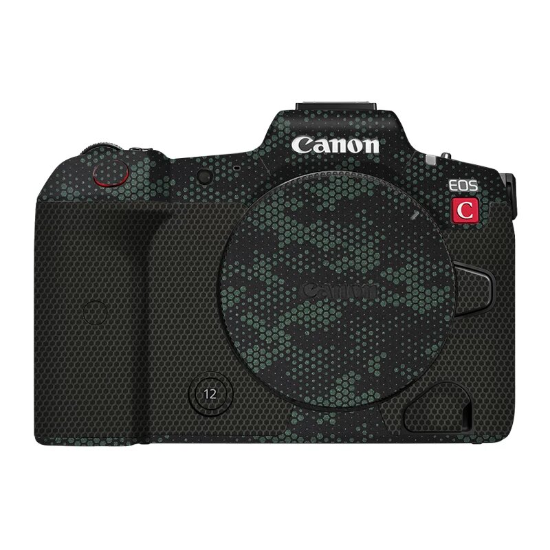 Защитная пленка для камеры Canon EOS R5 C с зеленым узором змеиной чешуи