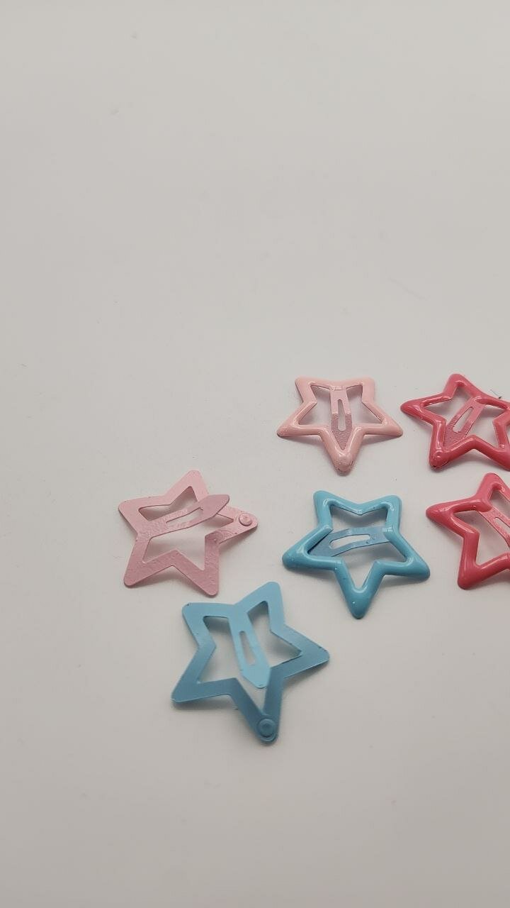 Невидимки клик-клак для девочек, заколки в виде звездочки для волос — фото 1