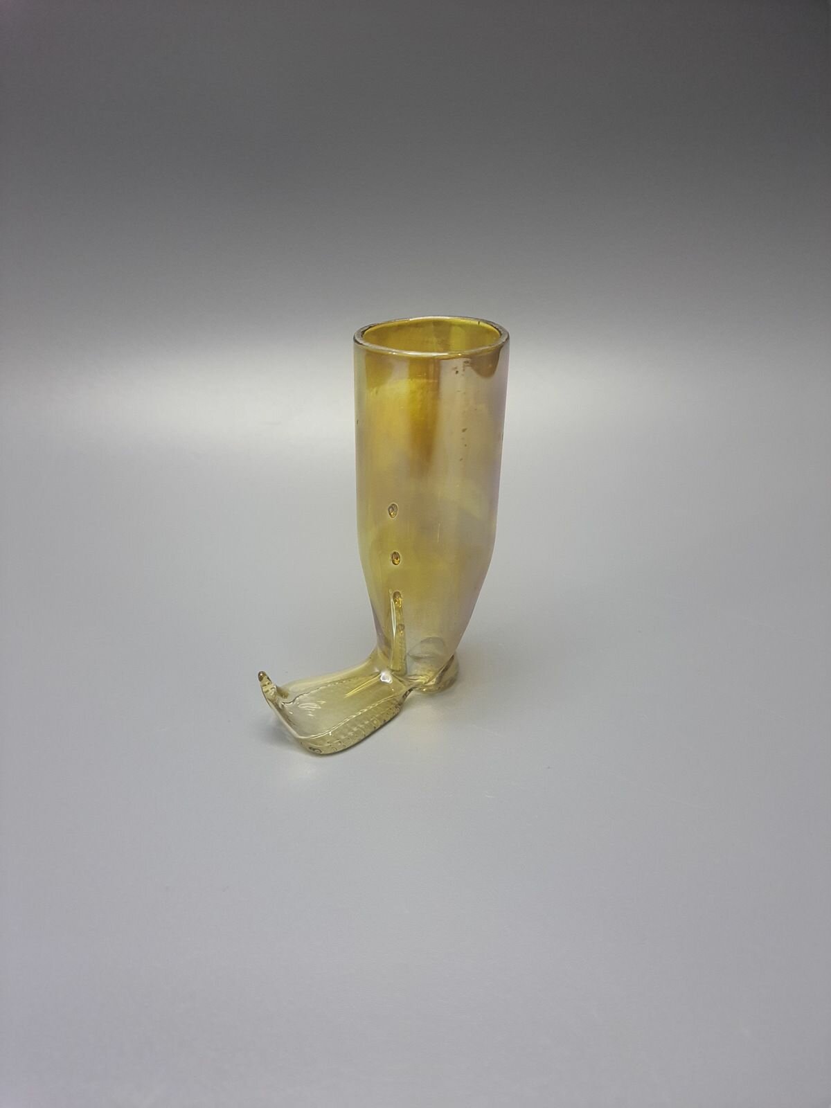 Стопка сувенирная Сапог, цветное стекло, винтаж СССР, 80е