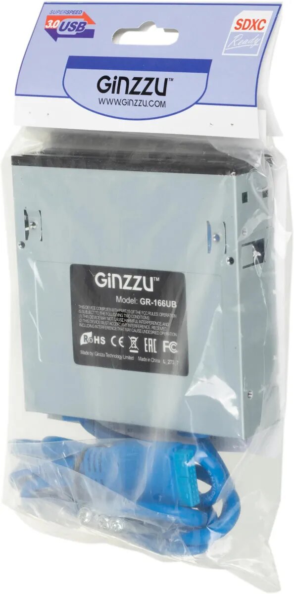 Card Reader Int.3.5" Ginzzu + USB 3.0 port