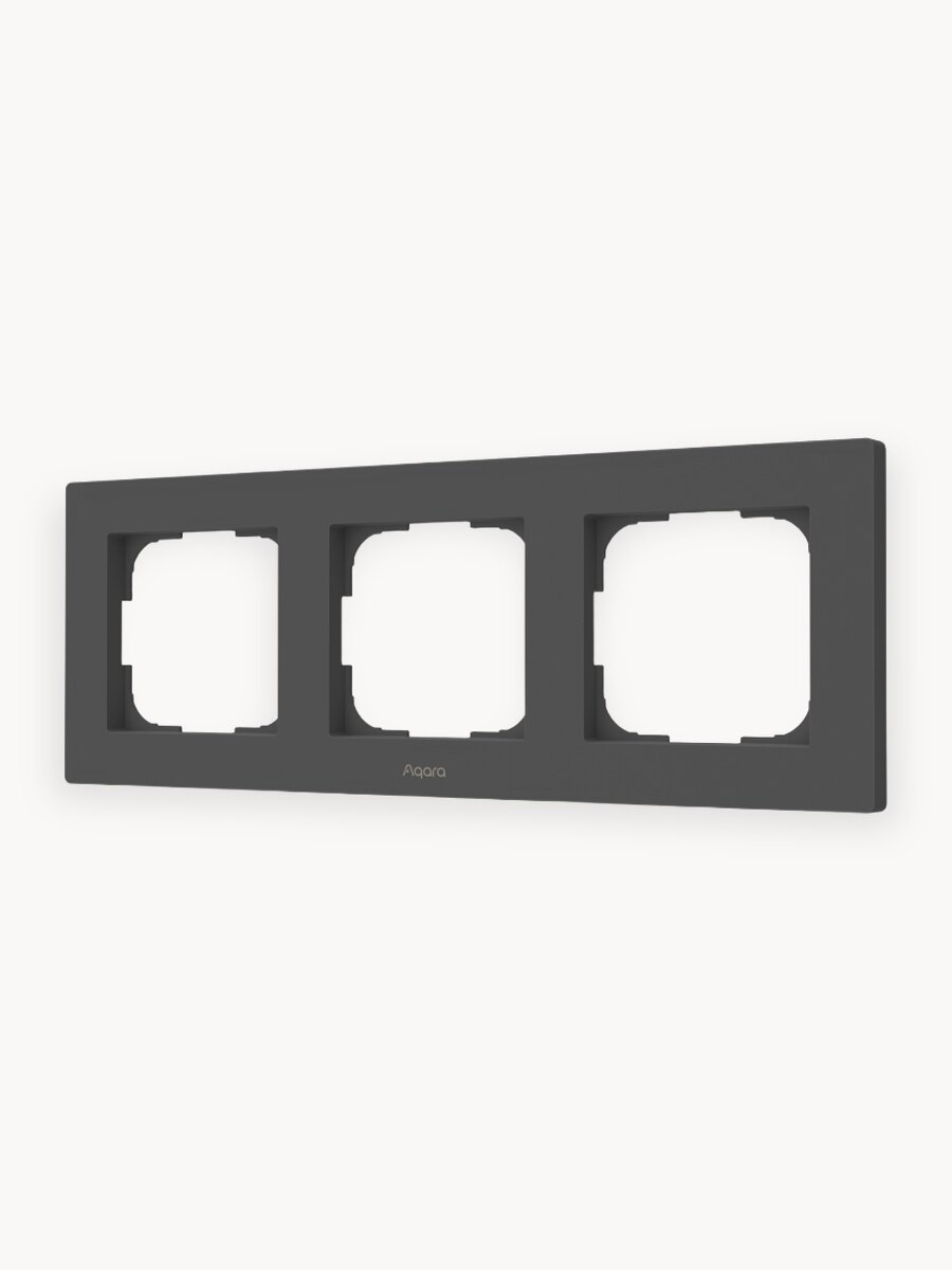 Рамка для выключателей и диммеров Aqara H2 FE-X02D, 3 поста, графитовый