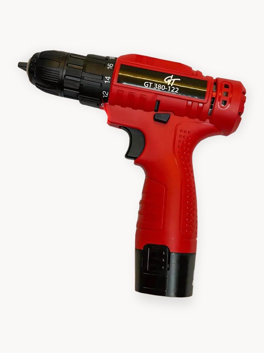 Аккумуляторная дрель-шуруповёрт, 12 В, Li-Ion, 2 Ач, быстрозажимной, чёрный/красный