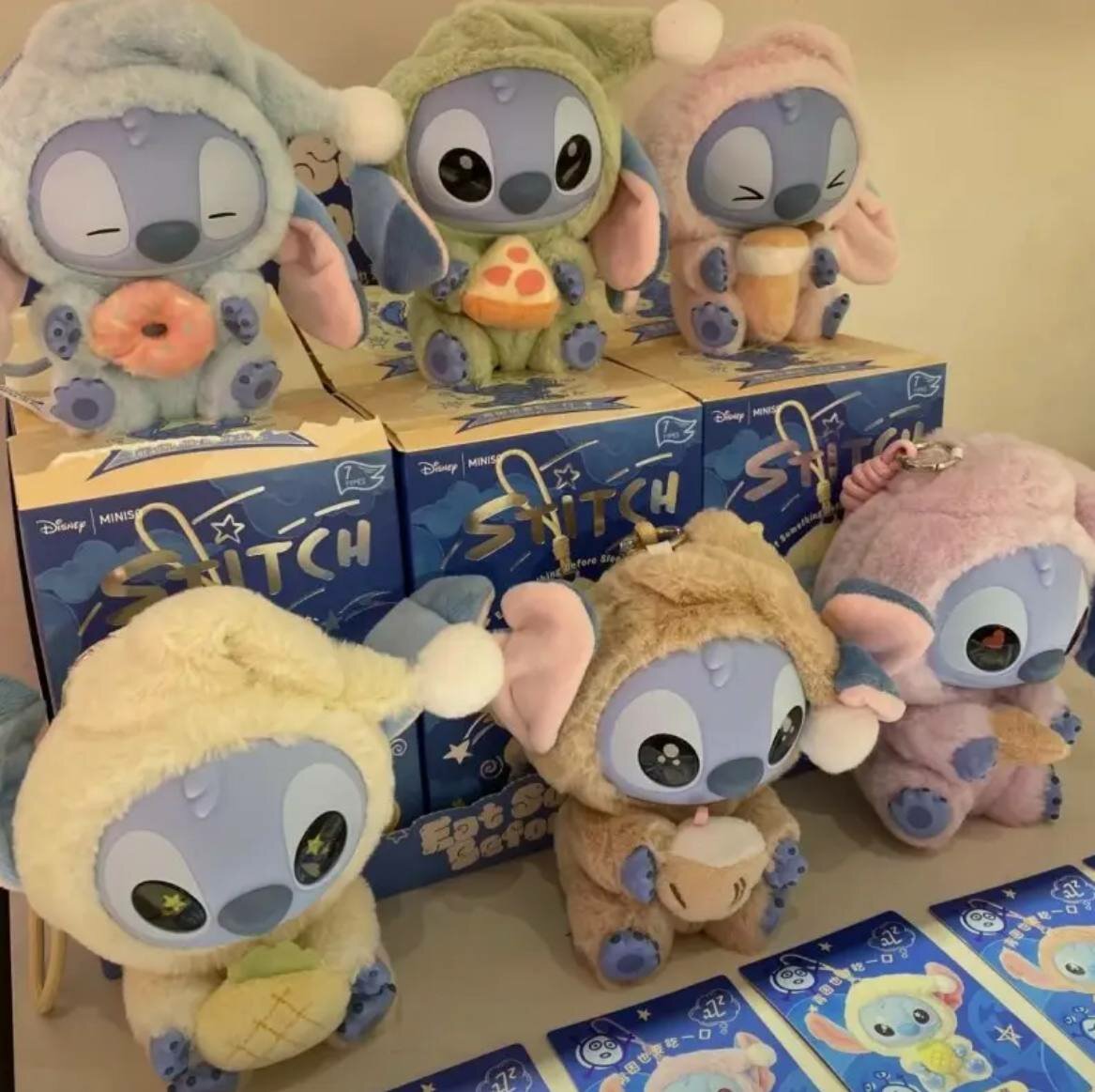 Мягкая игрушка-сюрприз брелок Стич Минисо, фигурка Stitch Miniso, 1шт