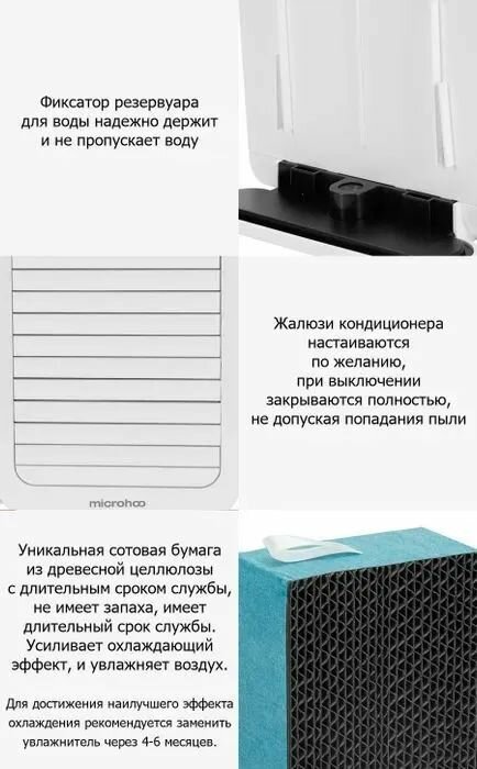 Картинки Вентилятор Xiaomi Microhoo Personal Air Cooler MH01R Белый