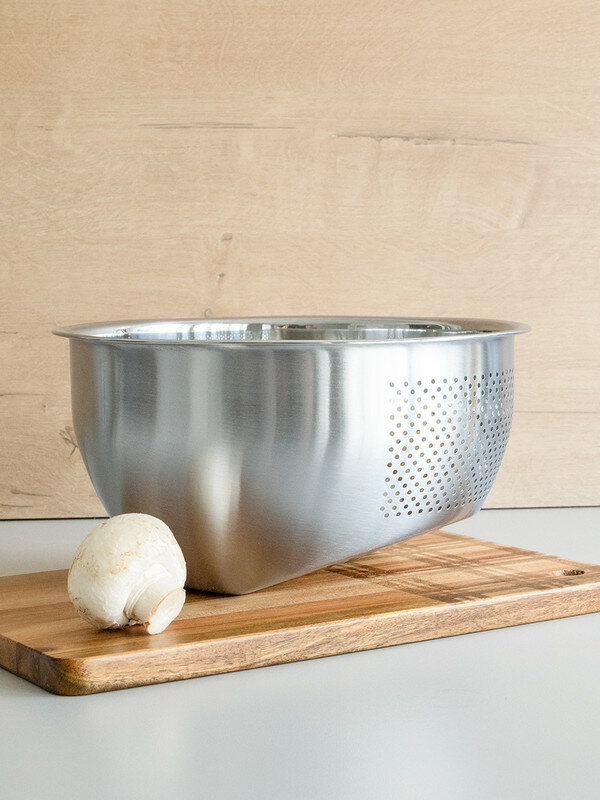 Дуршлаг DeNASTIA 22x15x8см, нержавеющая сталь, цвет серебристый — фото 1