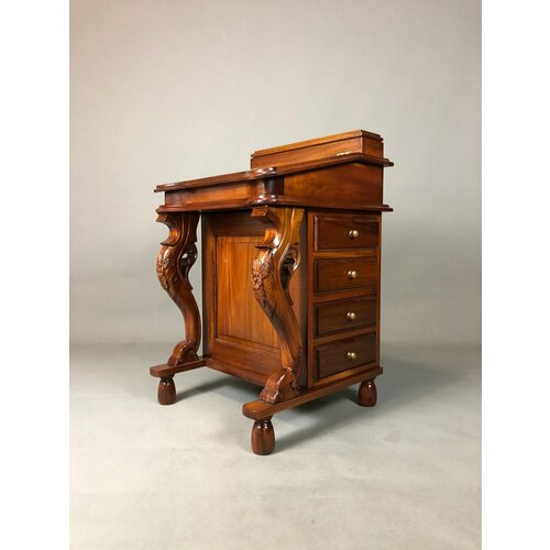 фото Стол-бюро (конторка) domkorleone davenport из красного дерева (mahogany wood)с ящиками, цвет орех naa светло-коричневый дом корлеоне