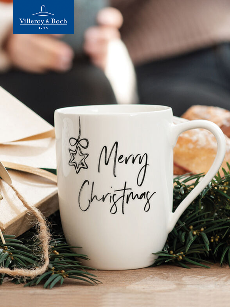 Кружка новогодняя для чая и кофе 340 мл, Merry Christmas/Cчастливого Рождества, Statement, Villeroy & Boch
