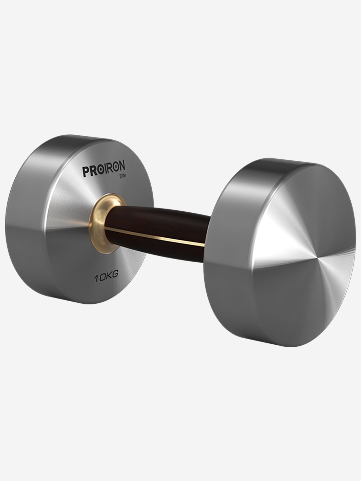 Гантель 10кг 1 шт, PROIRON, из нержавеющей стали и черного дерева