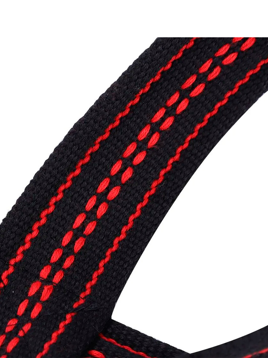 Лямки для становой тяги, спортивные, укороченные, красные/черные, XL — фото 1