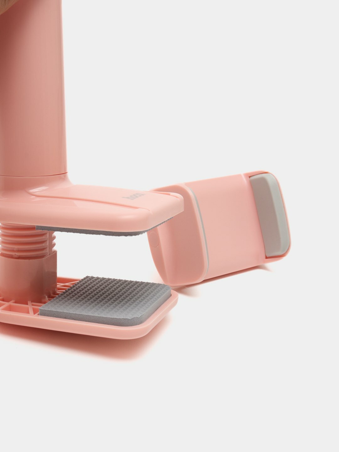 Держатель универсальный настольный HOCO PH23, розовый с белой вставкой, зажим для смартофона 4,5-6 — фото 1