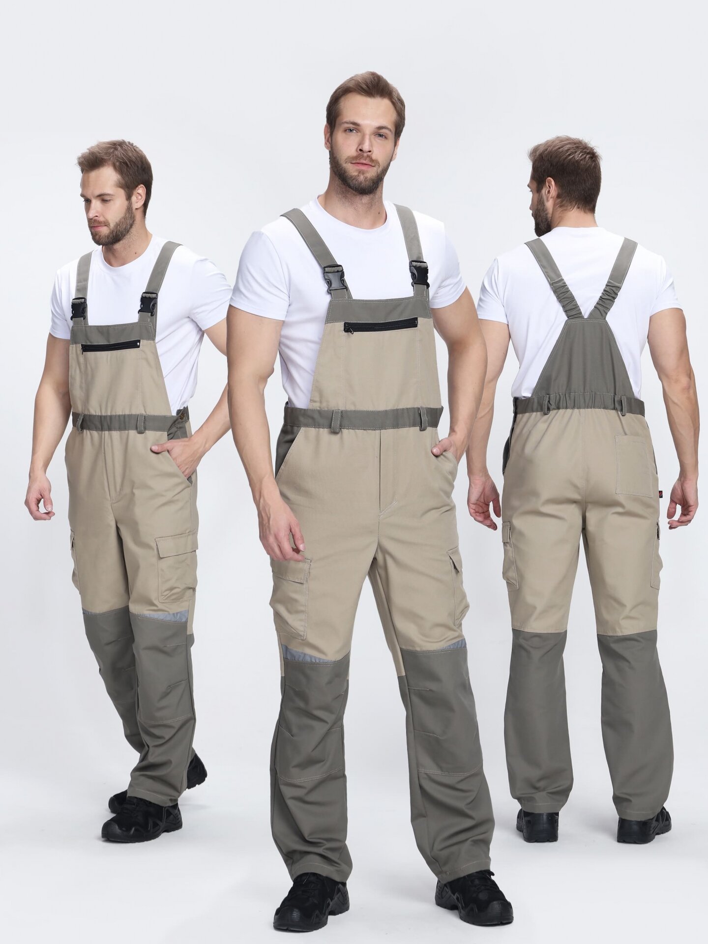 Полукомбинезон факел Челси мужской хаки/бежевый 52-54 размер 182-188 рост