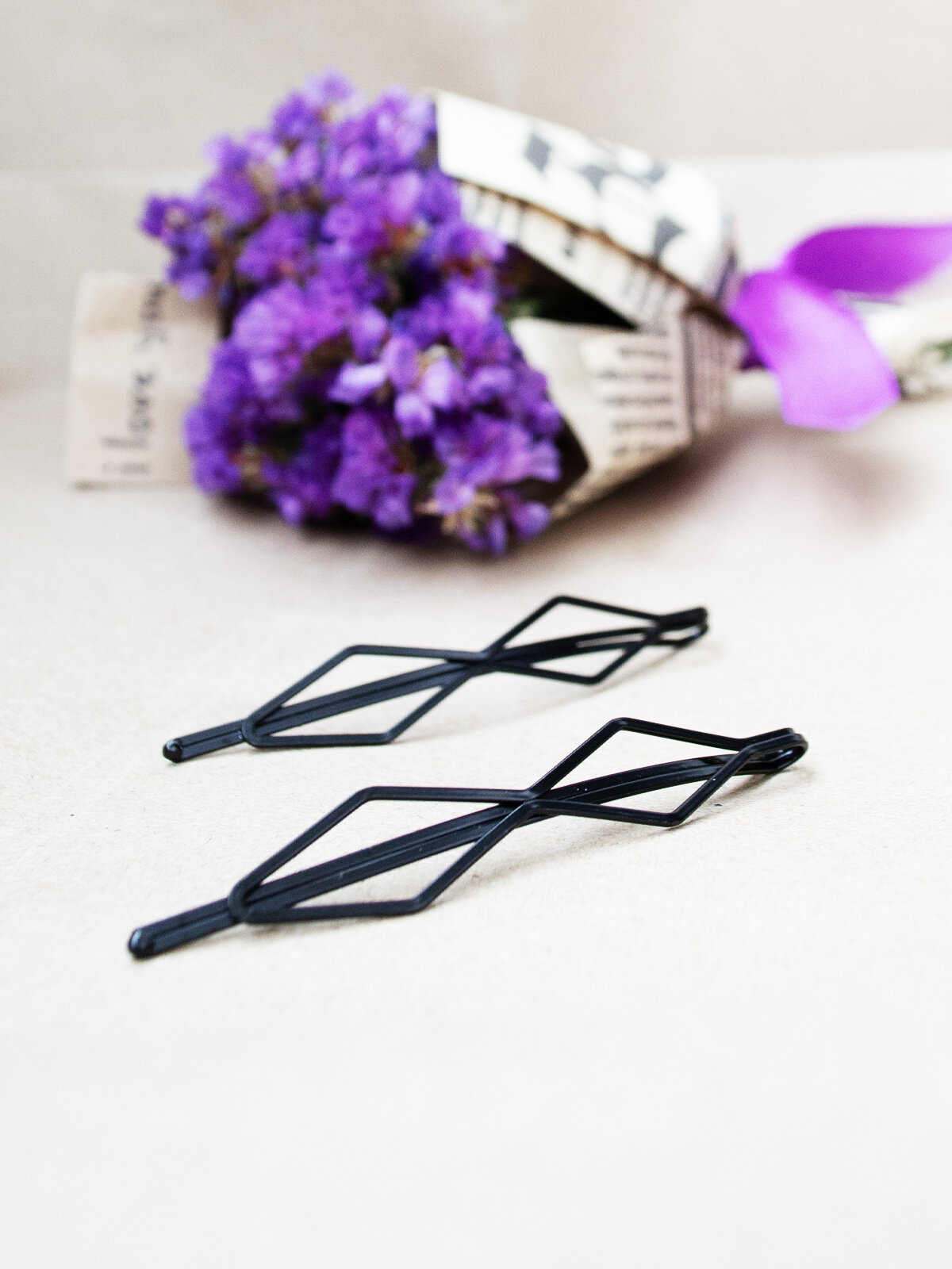 Набор заколок LovelyHeirstyle, для женщин, черные, волнистые — фото 1