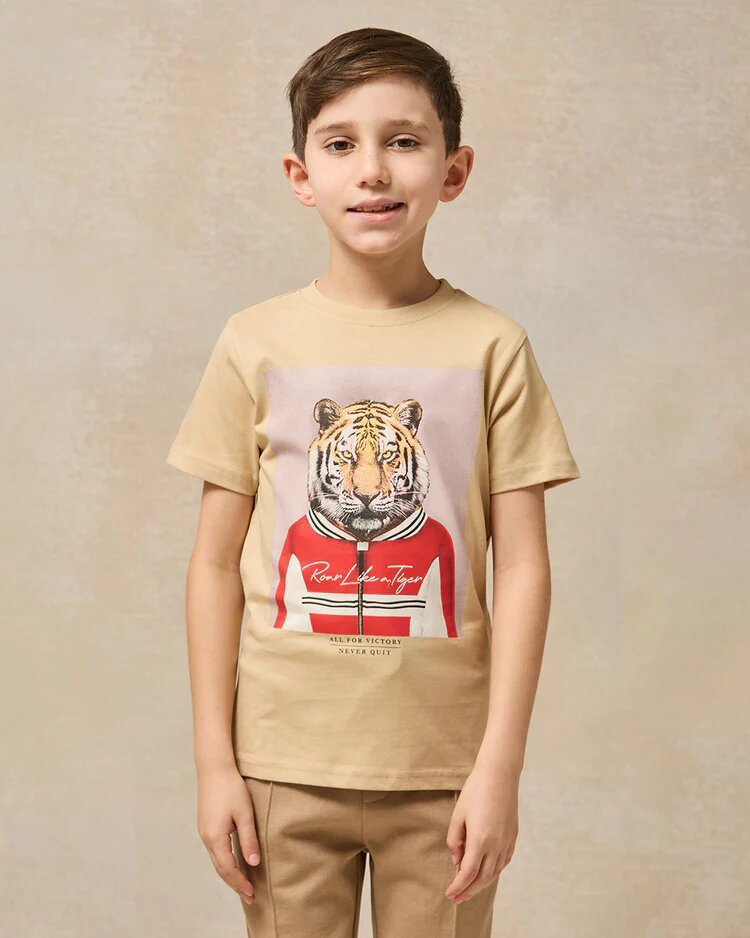 Футболка , размер 4-5 лет, бежевый