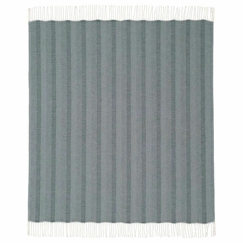 Плед IKEA GERHILD, хлопок, геометрический рисунок, синий, 130x170 см — фото 1