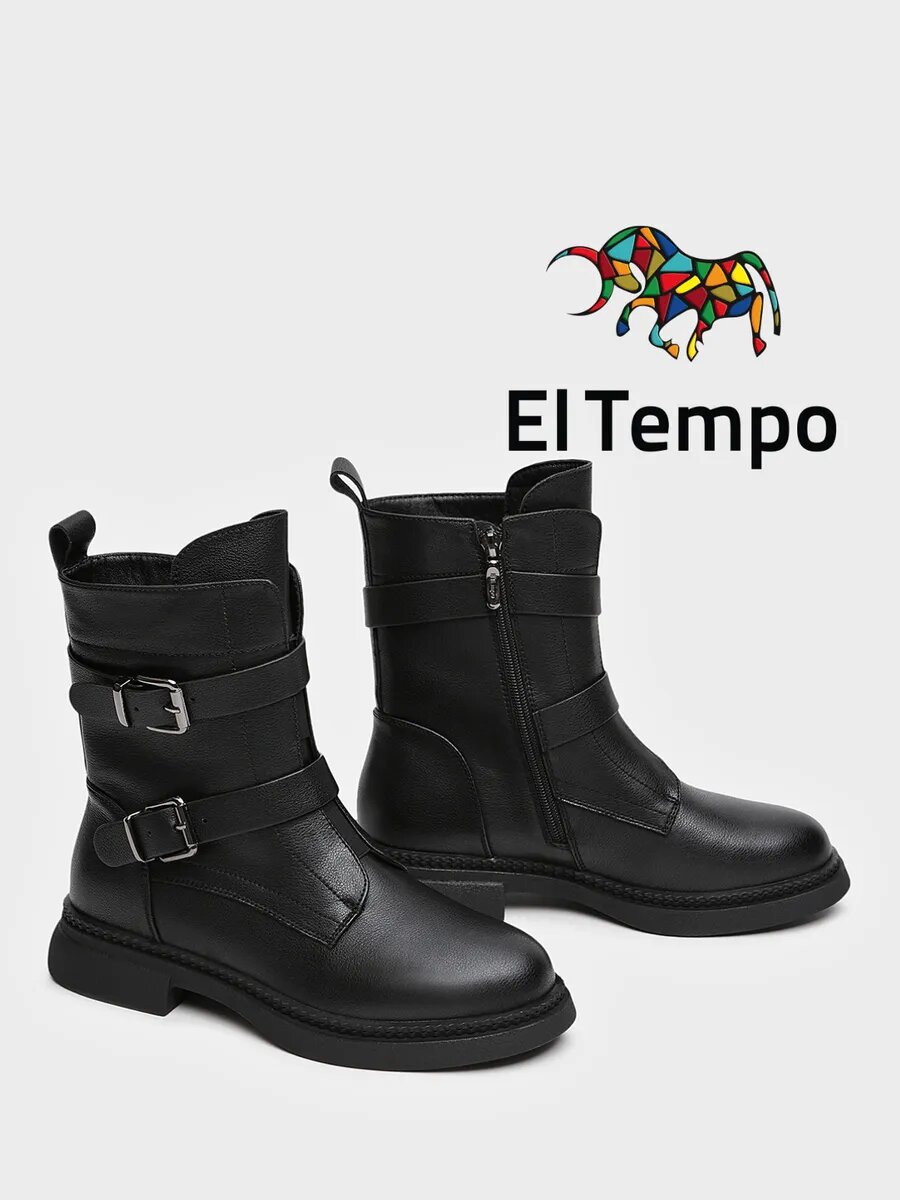 Ботинки берцы El Tempo 2025-26 Осень-Зима, размер 38, черный