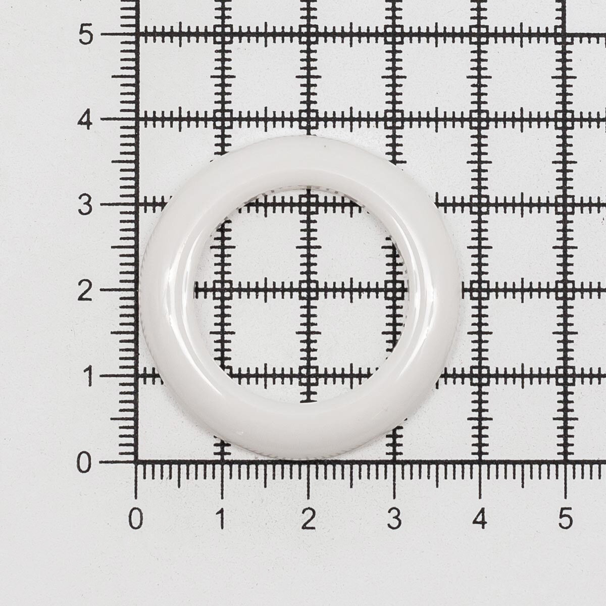 Кольцо для сумки неразъемное, диаметр 25/35 мм, 20 шт, пластик, Айрис, белое — фото 1