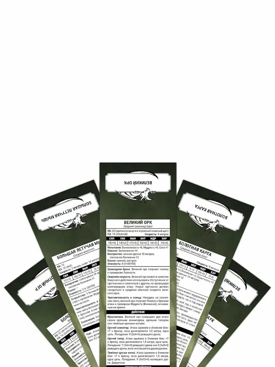 Набор трекеров «Существа Средиземья», «Подземелья и драконы» (Dungeons & Dragons) 5-й редакции (26 шт)