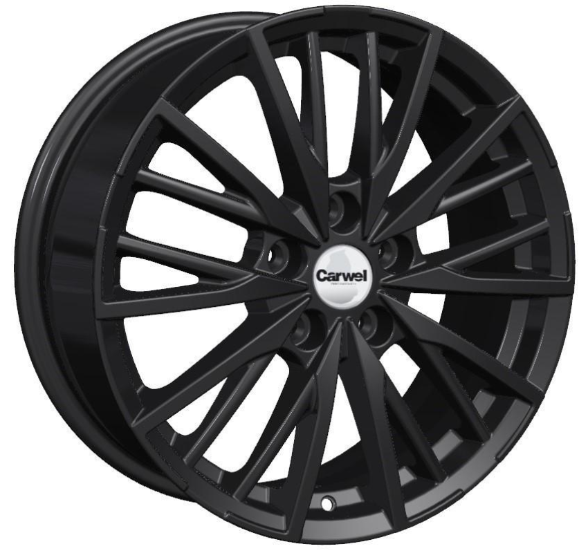 Диск колесный Carwel Агма 1719 (Toyota RAV4-Lexus NX) 70x17 5x1143 Dia60.1 ET35 цвет BL (черный глянцевый)