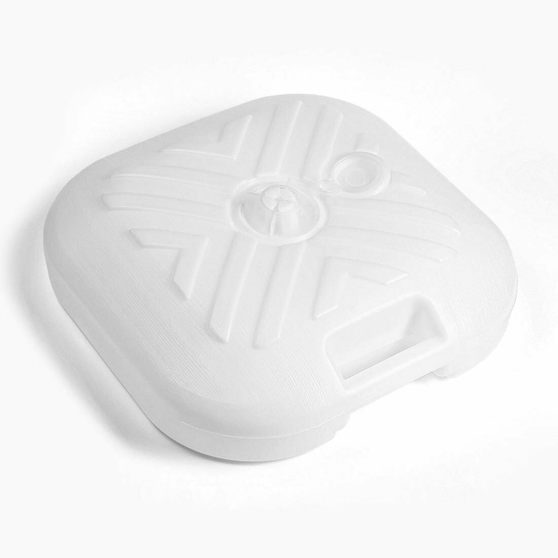 Подставка под зонт, d=43 см, h=13 см, 16 л, для зонта 20-32 мм, квадратная, белая