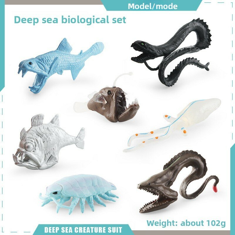 Deep sea animal pvc большой глаза осьминог пипа рыба фигурка со статической структурой для любителя морской биологии