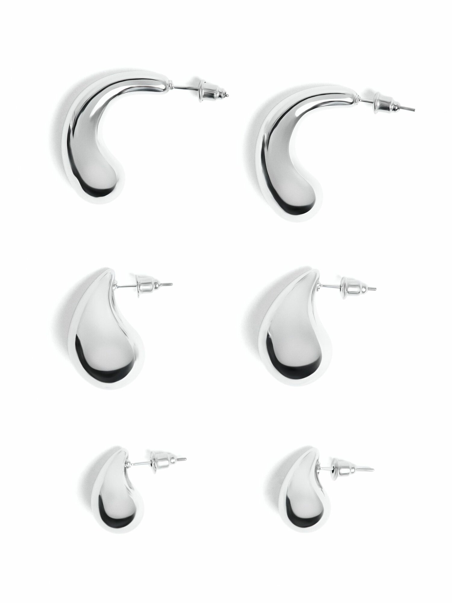 Серьги пусеты ТВОЕ  серебристый