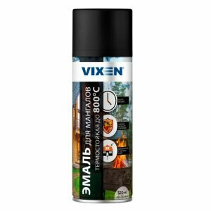 Эмаль кремнийорганическая для мангалов Vixen до 800 градусов 520 мл