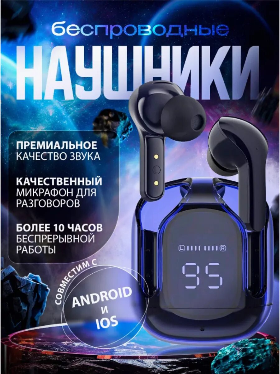 Беспроводные наушники Acefast T6, TWS, внутриканальные, сапфировый синий