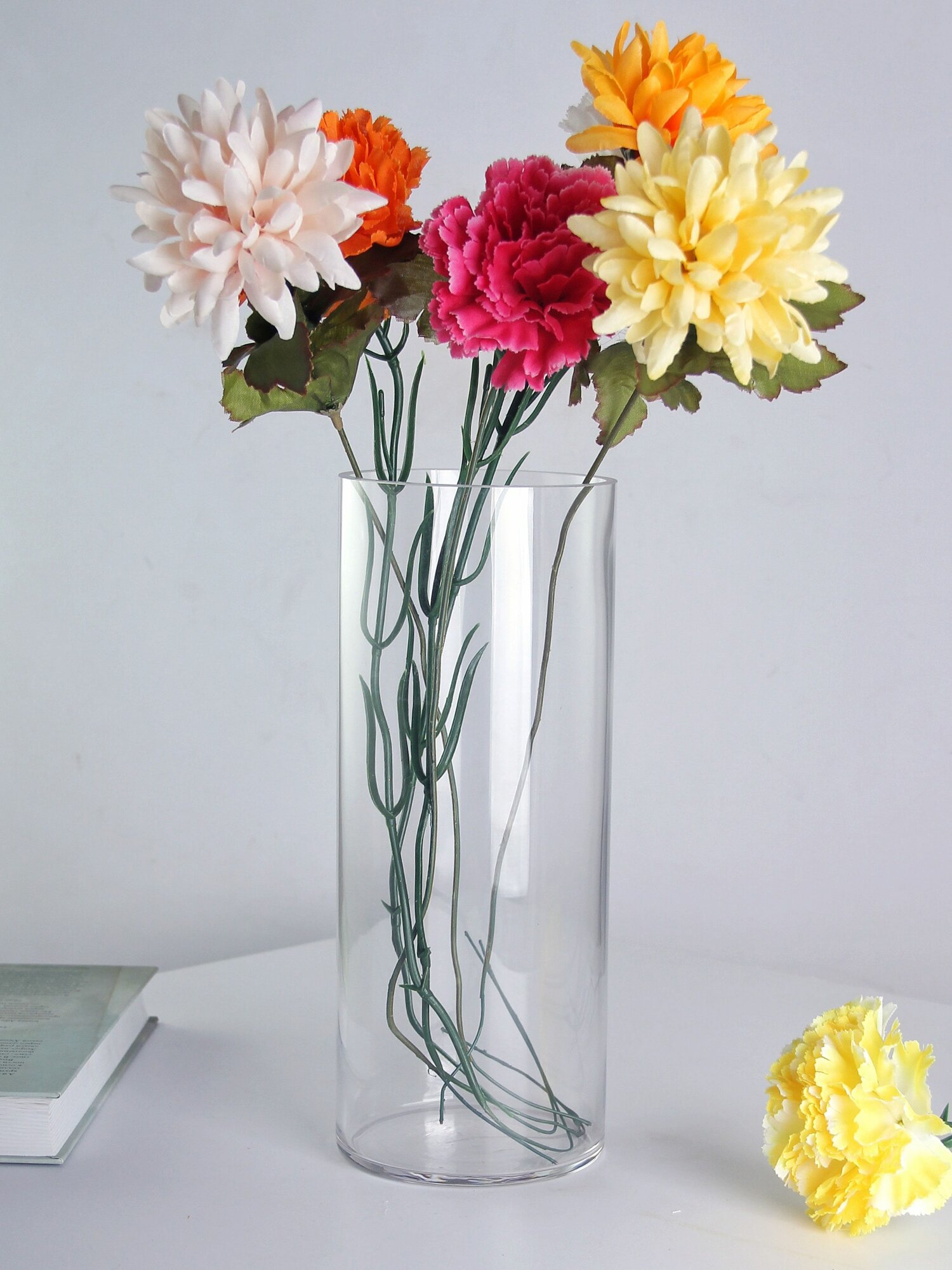 Ваза Симпл 24 см гладкая прозрачная