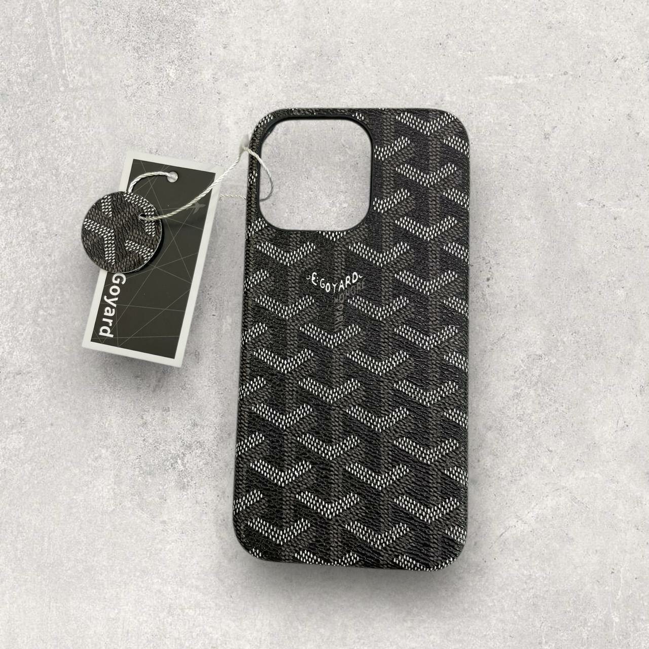 Чехол Goyard, для iPhone 14 pro max, с рисунком, герметичный, пластик/полиуретан, — фото 1