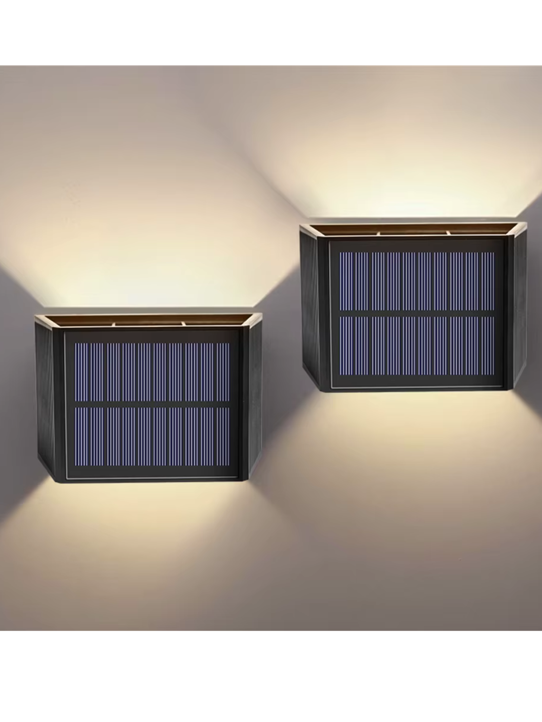 Солнечный настенный светильник – водонепроницаемый, двойное освещение, аккумулятор 1200мАч