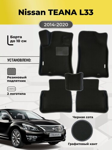 Изображение товара Коврики Ева автомобильные Nissan Teana L33 2014-2020 EVA ЭВА с бортами