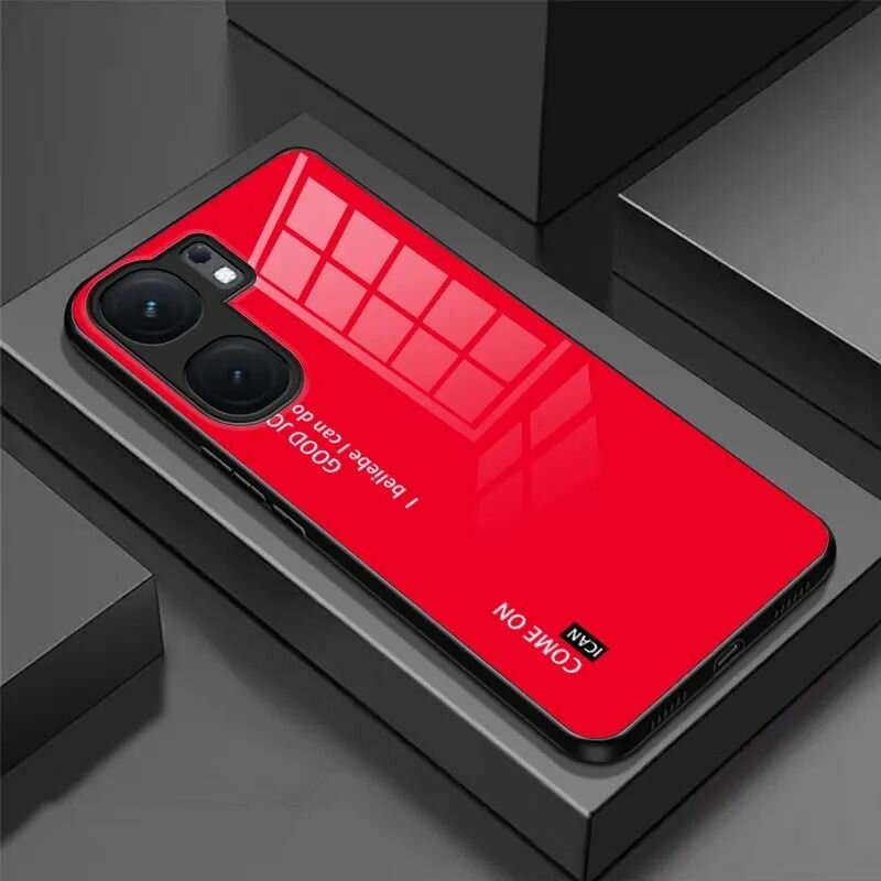 Подходит для Vivo IQOO Neo 9 / Neo 9 Pro / Neo 9s Pro, иКуОО Нео 9 / Нео 9 Про, защитный чехол, чехол для мобильного телефона из стеклянного материала + подарок (защитное стекло/пленка)