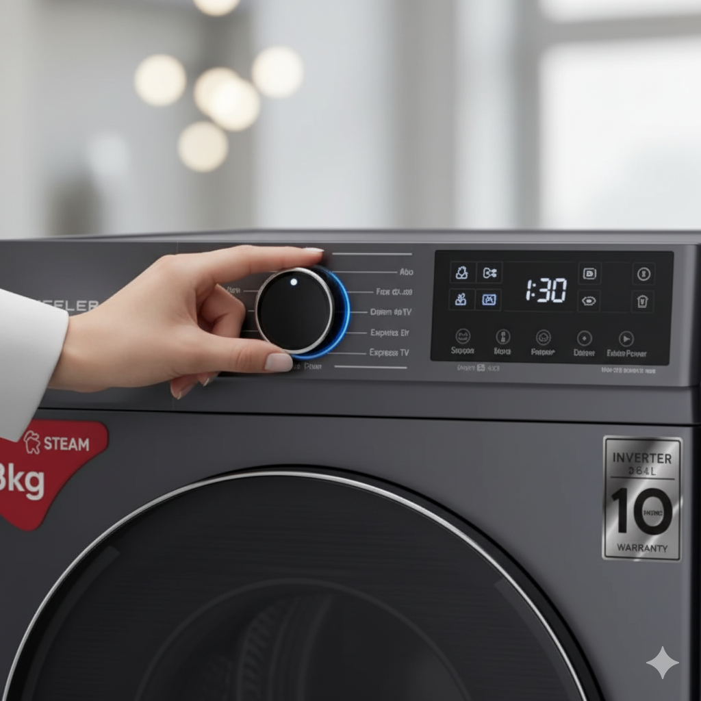 Стиральная машина ZIFFLER T80-A2DG, класс энергоэффективности A++, до 8кг, 1200об/мин — фото 1