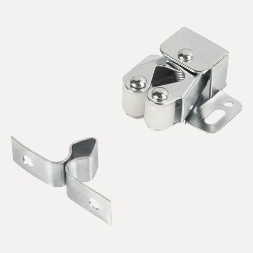 Изображение товара Защелка роликовая металл 32x26 мм хром точные размеры и крепление