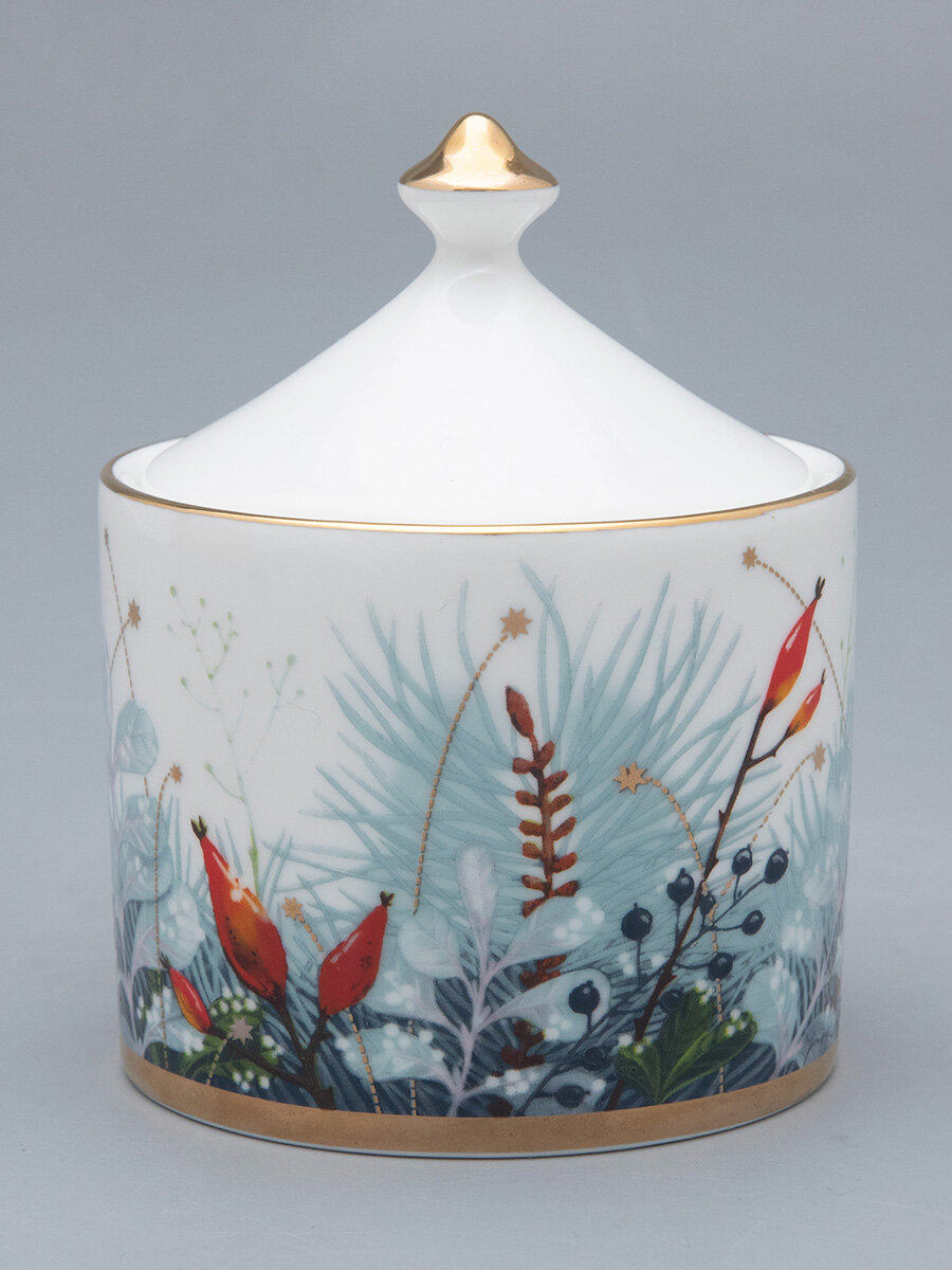 Сахарница "Календа", форма Идиллия, костяной фарфор, 300 мл, Императорский фарфоровый завод