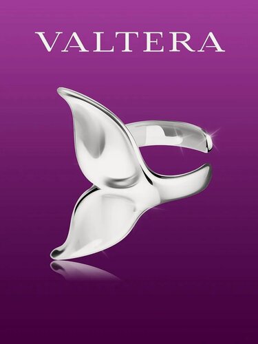 Изображение товара Серьги каффы, серебро, 925 проба, родирование