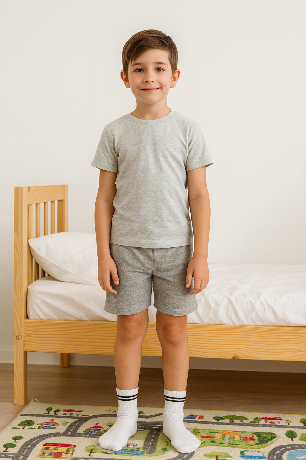 Носки Комплект 3-пар, 6 пар, размер 4-8, белый, черный, голубой — фото 1