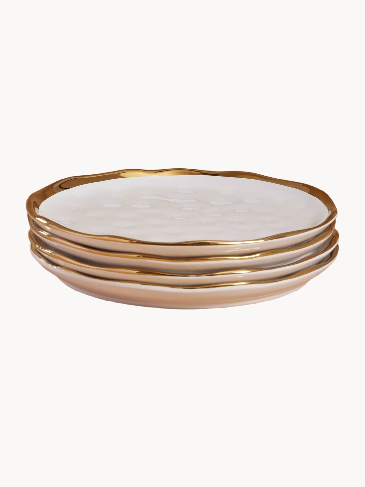 Набор тарелок из жаропрочной керамики Unifico Raffaella bianca 4 шт. 21 см. десертные